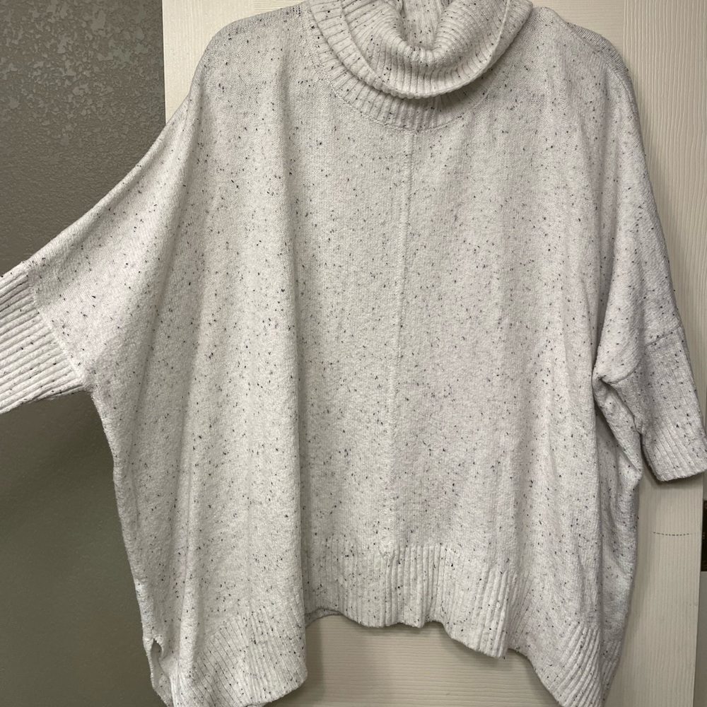 LOFT branded white oversized sweater